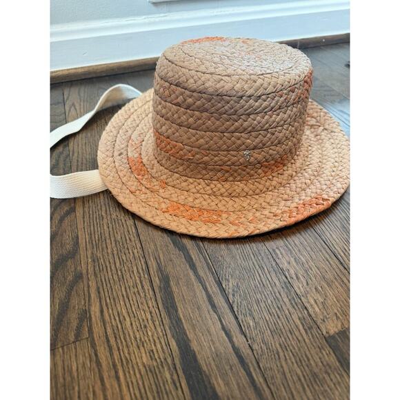 Helen Kaminski Contrasting Wide Braided Bucket Hat Natural $348 NWT main image 8